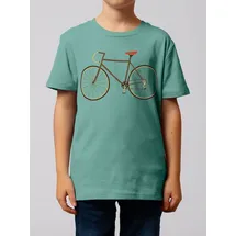 wat? APPAREL T-Shirt Fahrrad in Teal Monstera | Gr.: 134-146