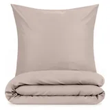 Blumtal Bettwäsche unifarben Taupe 240 x 220 cm + 2 x 80 x 80 cm