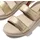 FitFlop F-Mode Go Adjustable Flatform Back-Strap Sandale, Platin, 38 EU - 38 EU