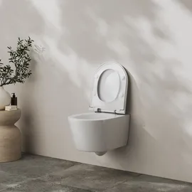 Kronenbach Tube Wand-WC mit WC-Sitz Weiß glänzend