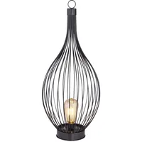 GLOBO Außenleuchte Metall schwarz 25x57 cm 1x LED warmweiß