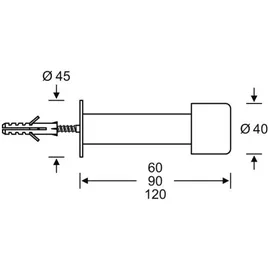 FSB Türstopper 38 3880 Edelstahl matt