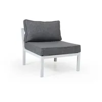 Brafab Weldon Loungesofa-Modul Mittelteil Aluminium Weiß