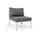 Brafab Weldon Loungesofa-Modul Mittelteil Aluminium Weiß
