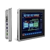 SunKol 10,4 Zoll lüfterloser Industrie-Panel-PC, All-in-One Panel-PC mit kapazitivem Touchscreen, 2xUSB2.0, 2xUSB3.0, HDMI, 2xRS232, LAN (I3-7100U, 4 GB RAM, 64 GB SSD)