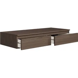 Selsey Bemmi – Hängeschreibtisch / Schminktisch mit Schubladen, Nussbaum Wisconsin, 120 cm - Braun