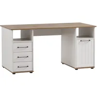 Schildmeyer Schreibtisch Jelda Eiche Landhaus / Weiß