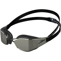 Speedo Fastskin Hyper Elite Mirror Goggles, Verbessertes Design, Komfortabler Stil, Schwarz