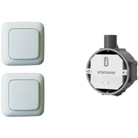 smartwares Lichtschalter Set - Funk-Einbauschalter + 2 x Funk-Wandschalter,