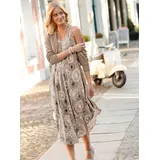 Inspirationen Bolero INSPIRATIONEN, Damen, Gr. 48, beige (sesam), 100% Baumwolle, unifarben, Strickjacken Bolero