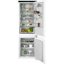 AEG Einbaukühlgefrierkombination "TSC8M181BC", B (A-G), silber (weiß), Rechtsanschlag, Kühlschränke, 360Cooling-optimale Luftfeuchtigkeit & Zirkulation, NoFrost, Festtür