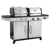 Yato Gasgrill und Holzkohlengrill 8,2kW, 162 x 66 x