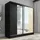A&J MöbelLand Schwebetürenschrank SOLO 200 x 215 x 59,5 cm Schwarz