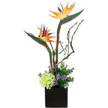 I.GE.A. Kunstpflanze Strelitzie/Sonnenblumen, I.GE.A., Höhe 45 cm orange