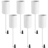 6 STK Ø 2.5cm Kerzenhalter Adventskranz, Stabkerzenhalter Adventskranz weiß, Kerzenstecker Adventskranz, Kerzenständer Stabkerzen, Kerzenhalter Kranz