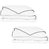 vidaXL Winter-Daunendecke 2 Stk. 155x220 cm