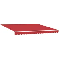 VidaXL Manuelle aufrollbare Markise mit LED Rot 400x300 cm