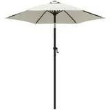 vidaXL Sonnenschirm Sandweiß 200 x 224 cm Aluminium
