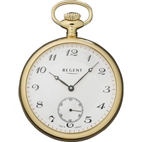 Regent Taschenuhr Regent Herren Taschenuhr Analog, (Analoguhr), Herren Taschenuhr rund, groß (ca. 53mm), Edelstahl, Elegant goldfarben