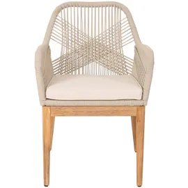 Mendler Gartenstuhl HWC-H56b 58 x 58 x 85 cm beige