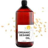 B.O.T cosmetic & wellness - Bio-Sesamöl 100% natürlich & kaltgepresst | Haut-, Haar- & Massagepflege | Anti-Aging & Feuchtigkeitspflege | DIY Kosmetik 1000 ml
