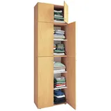 Mid.you Kleiderschrank VCM Lona Xxl, Buche, Kunststoff, 3 Fächer, 70x223x39 cm, Schlafzimmer, Kleiderschränke, Drehtürenschränke