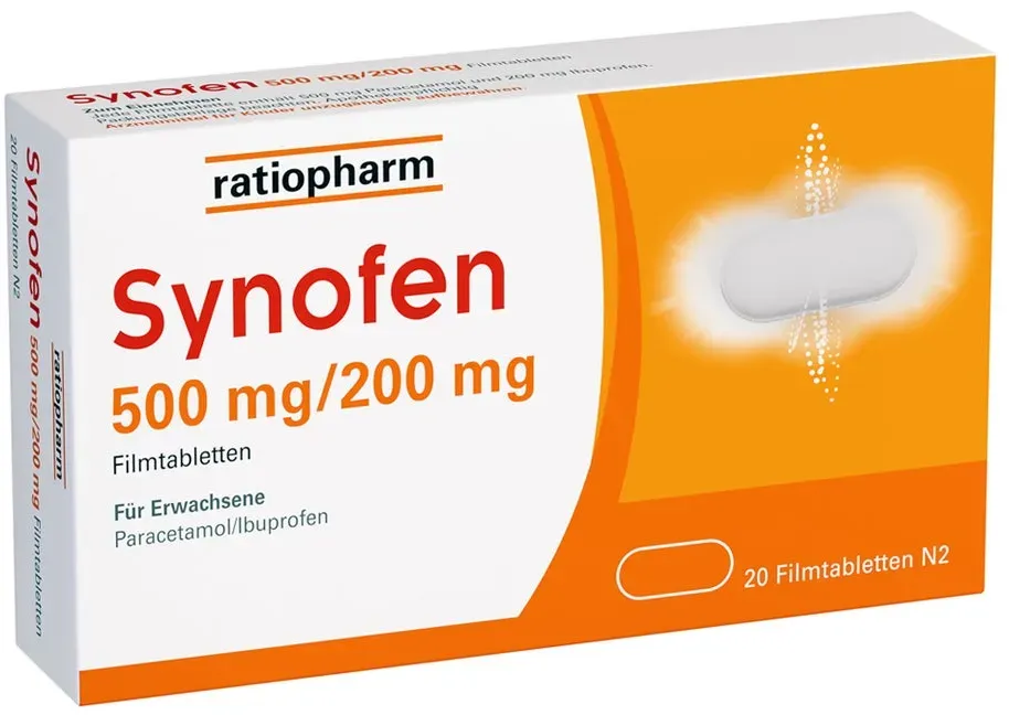 Synofen 500 Mg/200 mg Filmtabletten 20 St