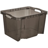 keeeper Multi-Box M Aufbewahrungsbox mit integrierten Griffen, 13,5 l, 35 x 27 x 21 cm, Franz, Crystal Grey