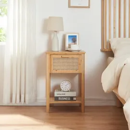 [en.casa] Nachtschrank Natur