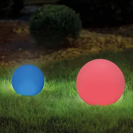 esotec Solarkugeln SIENA 2er-Set ⌀=20 und 30 cm LED-Gartenkugel outdoor 102894