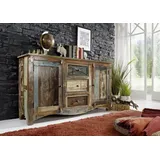 Massivmoebel24 Sideboard Altholz 150x38x85 Mehrfarbig lackiert Nature OF Spirit #05