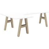 58 aufm Kessel Eckschreibtisch Eda 3 Eiche sägerau / Weiß