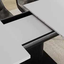 Vicco Fenaro 120 x 77,4 x 80 cm ausziehbar Weiß/Schwarz