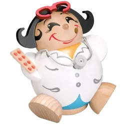 Seiffener Volkskunst Kugelräucherfigur Ärztin Größe 11 cm
