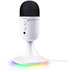 TRUST Black Weeks % | Gaming GXT234W Yunix USB Mikrofon Kompaktes USB-Gaming-Mikrofon für Streaming & Content-Erstellung, weiß