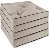 ASPERO Sitzkissen 50 x 50 x 10 cm beige 4 St.