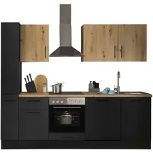 BASIC by Balculina Küchenzeile Turin 250 cm schwarz
