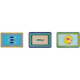 Excelsa Korfu Set 6 amerikanische Tischsets, 43,5 x 29 cm, PP-Kunststoff, wiederverwendbar, verschiedene Dekorationen