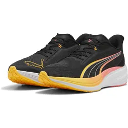Laufschuh PUMA "DARTER PRO", Gr. 45, schwarz (puma schwarz, sun stream), Textil, sportlich, Schuhe