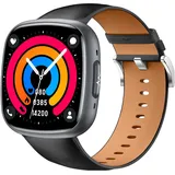 42 mm Schwarz Lederarmband Schwarz