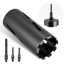 Vevor Kernbohrer Bohrkrone φ 102 mm 241 mm Bohrtiefe M16 Innengewinde 3 Adapter