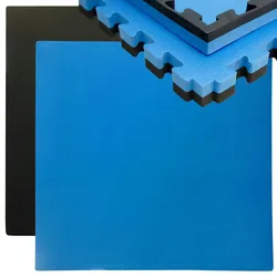 eyepower 40mm dicke Bodenschutz-Matte 90x90cm Trainingsmatte erweiterbare Fitnessmatte