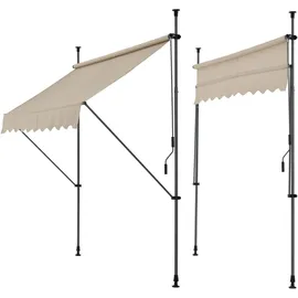 pro.tec Klemmmarkise Stem 150 x 120 cm sandfarben