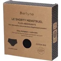 BERTYNE Le Shorty Menstruel - Coton bio Flux abondant Taille XS Noir Culotte Menstruelle 1 pc(s)