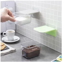 InnovaGoods 2x selbstklebender Küchenbehälter, Vorratsbehälter, Transparent, Grün