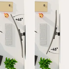 ONKRON Neig- und schwenkbare TV-Halterung für 17-43", max 35 kg, schwarz