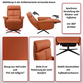 MCW Relaxsessel MCW-L10 Leder 0 x 0 x 0 cm taupe drehbar