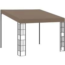 vidaXL Wand-Pavillon 3 x 3 m Taupe
