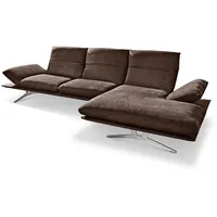 KOINOR Ecksofa Francis Stoff Braun Dunkelbraun 314 cm