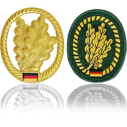 BW Barettabzeichen Jägertruppe, Material Metall